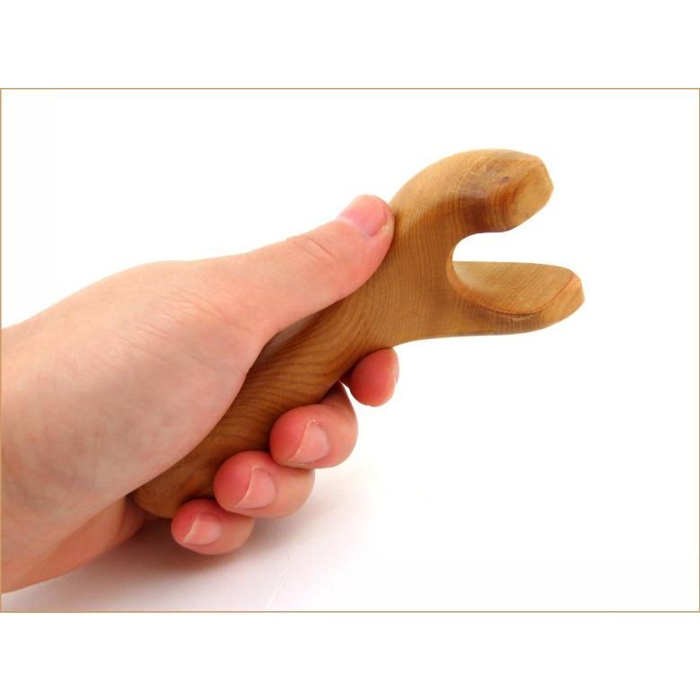 ツボ 刺激 押し 握り かっさ プレート マッサージ棒 天然木製