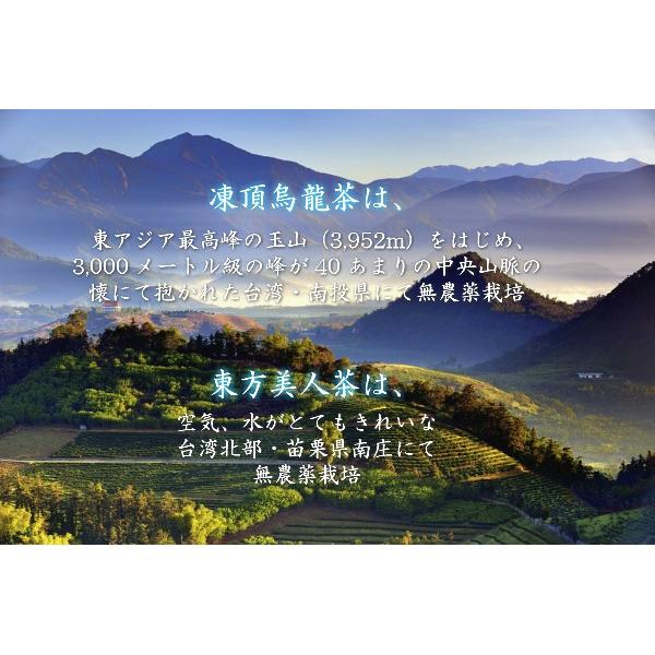台湾茶ギフトセット 無農薬栽培 凍頂烏龍茶150g 東方美人茶75g 送料込