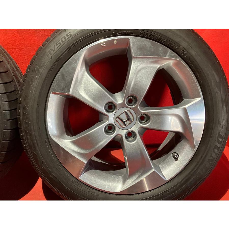 【送料無料】中古 ホンダ オデッセイ純正 215/55R17 17x7.0+55 114.3-5H ヴェゼル等 タイヤ＆ホイール４本SET【47138732】｜taiyaya｜06