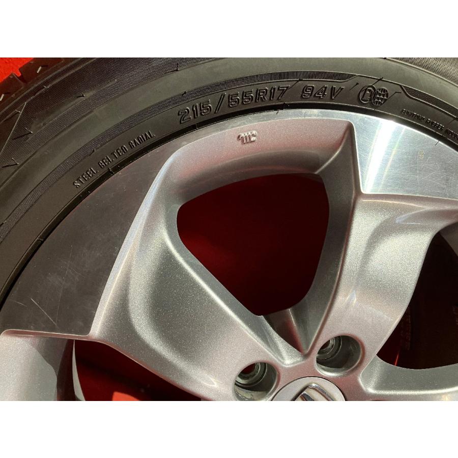 【送料無料】中古 ホンダ オデッセイ純正 215/55R17 17x7.0+55 114.3-5H ヴェゼル等 タイヤ＆ホイール４本SET【47138732】｜taiyaya｜09