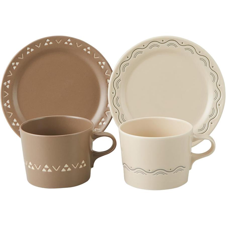 モーニング ペア碗皿セット（komon） | 山加商店