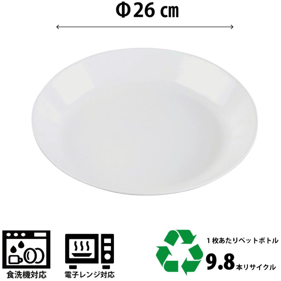 プレート 26cm 皿 大皿 日本製 プラスチック 電子レンジ 食洗機対応 Basicシリーズ |  | 05