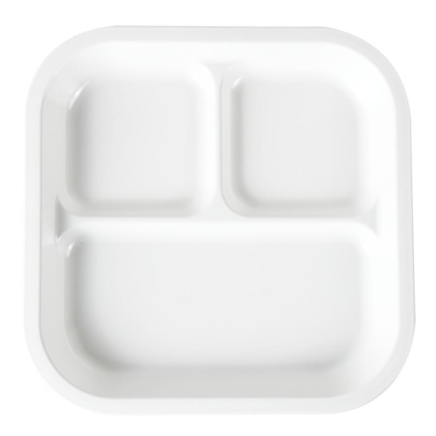 スクエアランチプレート 22×22cm 日本製 プラスチック レンジ 食洗機対応 Basicシリーズ |  | 03