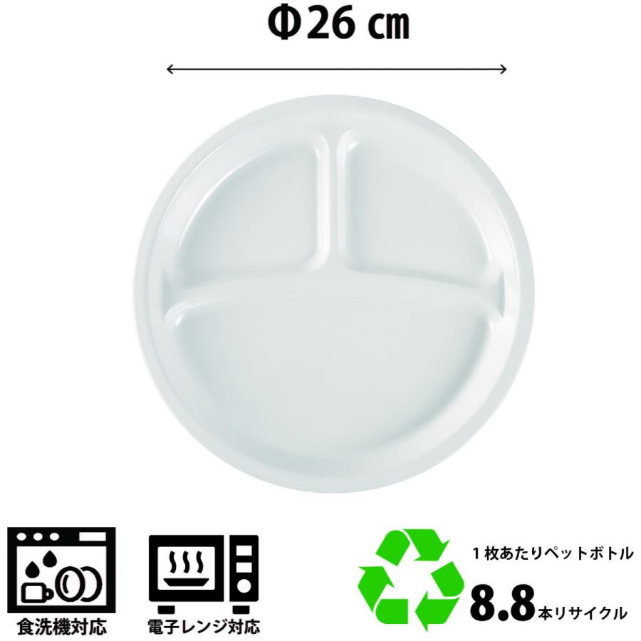 ラウンドランチプレート 26cm 日本製 プラスチック 電子レンジ 食洗機対応 Basicシリーズ |  | 05