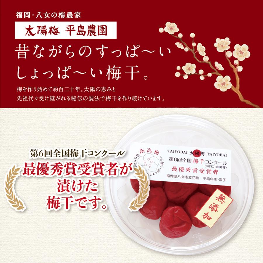 南高梅100g「第6回梅干コンクール最優秀賞受賞者が漬けた梅干」 昔ながらのすっぱ〜いしょっぱ〜い梅干 無添加 |  | 01