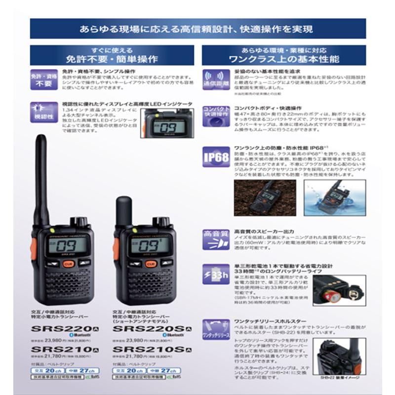 特定小電力トランシーバー SRS210A 八重洲無線 スタンダードホライゾン