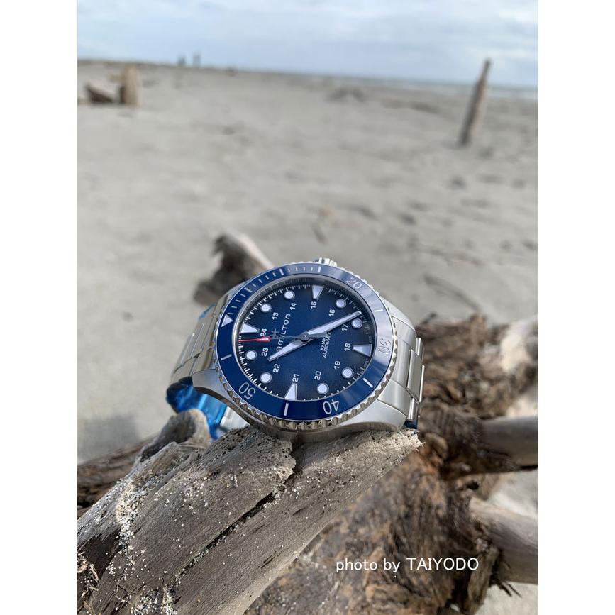 ハミルトン 腕時計 カーキ HAMILTON ネイビーScuba Auto オート 43mm 自動巻 H82505140 国内正規品メンズの画像