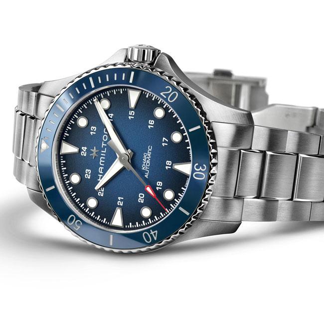 ハミルトン 腕時計 カーキ HAMILTON ネイビーScuba Auto オート 43mm 自動巻 H82505140 国内正規品メンズの画像