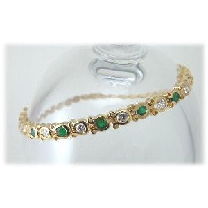 K18ゴールド エメラルド&ダイヤモンドブレスレット : TAIYODO - 通販