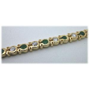 K18ブレスレット　エメラルドx ダイヤモンド　17cm 楽天市場】ブレスレット K18 18K 18金 エメラルド ダイヤモンド