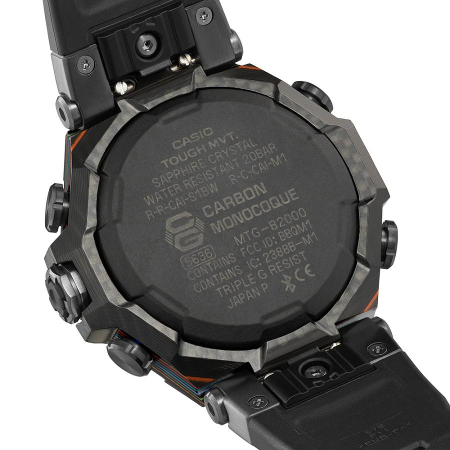 G-SHOCK ジーショック 腕時計 スマートフォンリンク電波ソーラー限定 カーボン積層フレーム MTG-B2000YR-1AJR メンズ 国内正規品｜taiyodo｜07
