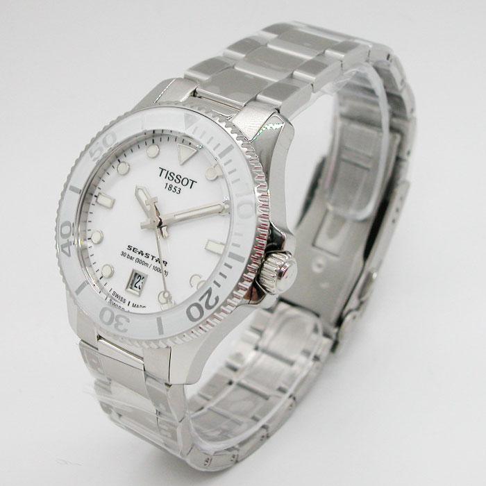 TISSOT ティソ 腕時計 SEASTAR シースター1000 クォーツ 36mm 白 TISSOT ティソ 腕時計 SEASTAR シースター1000 クォーツ 36mm 白