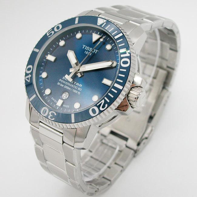 ティソ 腕時計 TISSOT SEASTAR シースター 1000 パワーマチック80 自動巻 T1204071104103 メンズ 国内正規品の画像