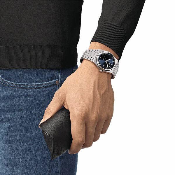 ティソ 腕時計 TISSOT PRX ピーアールエックス ブルー文字盤 T1374101104100 国内正規品の画像