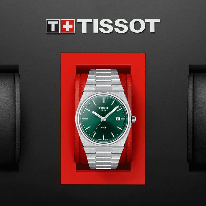 TISSOT ティソ 腕時計 PRX ピーアールエックス グリーン文字盤 