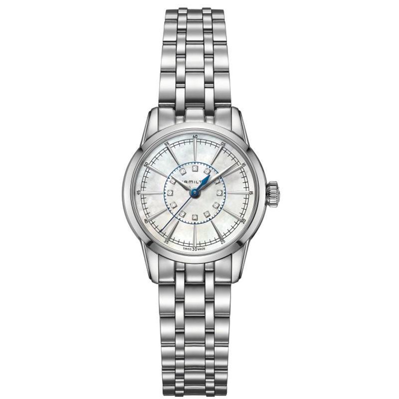 Hamilton ハミルトン 腕時計 レイルロード クォーツ ダイヤモンド入り 白蝶貝文字盤 H 国内正規品 レディース W81 Taiyodo 通販 Yahoo ショッピング