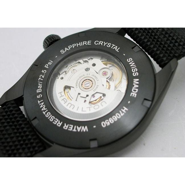 A7人気シール帳 HAMILTON ハミルトン 腕時計 ハミルトン 腕時計 カーキ フィールド デイデイトオート ブラックPVD H70695735 42mm 国内正規品 【MY2056965490】(74613円)