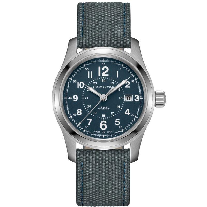 ハミルトン HAMILTON 腕時計 カーキ フィールドオート 42mm ブルー 