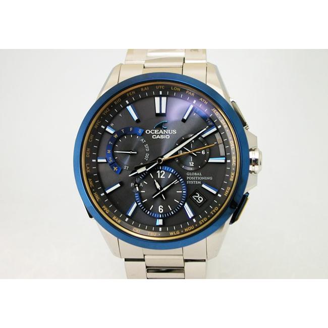 カシオ 腕時計 オシアナス ブラックマーブル フルメタルGPS
