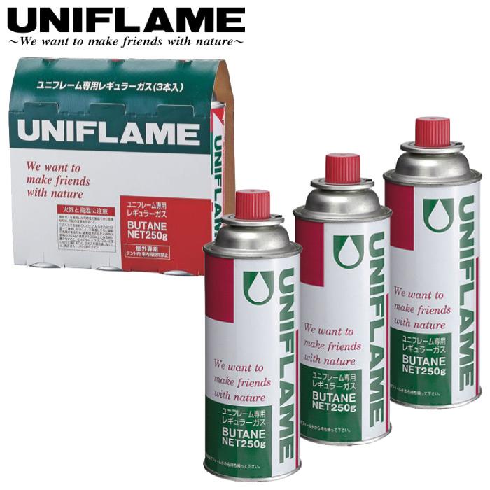 UNIFLAME ユニフレーム レギュラーガス(3本) CB缶 カセットボンベ 