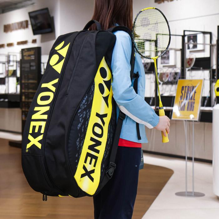 YONEX ヨネックス ラケットバッグ６ 鞄 かばん アクセサリー テニス バドミントン スカーレット ライトニングイエロー BAG2202R｜taiyosp-trip｜03