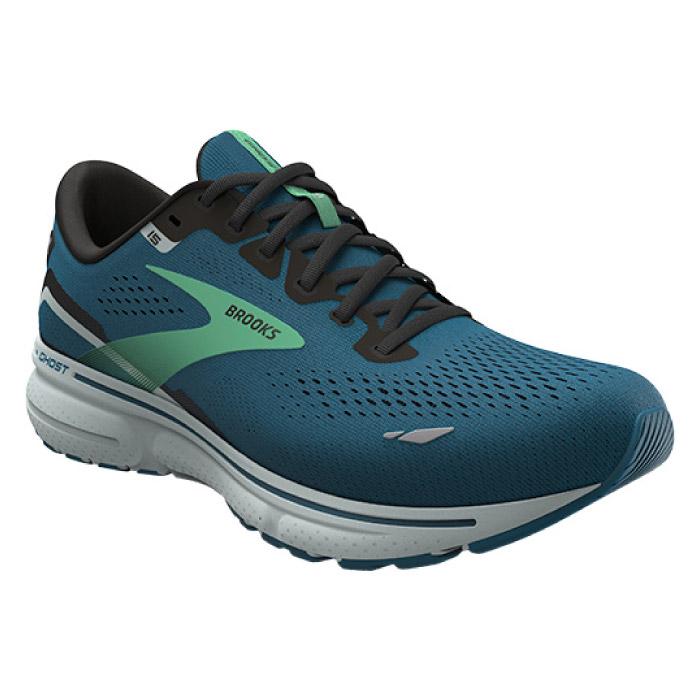BROOKS ブルックス Ghost15 ゴースト15 ランニングシューズ メンズ 2023年秋冬 標準幅 ブルー/グリーン BRM3933 BRM3933BLUG太陽スポーツ