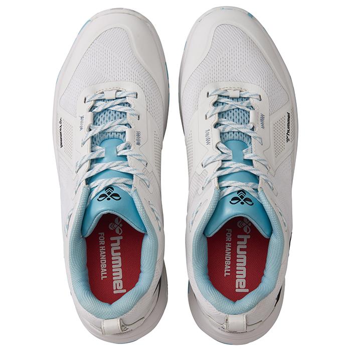 hummel ヒュンメル ハンドボールシューズ コメットパワー３．０ ホワイト&times;ミントグリーン ユニセックス ワイド 体育館用 屋内用 部活 新入部員 HAS8043