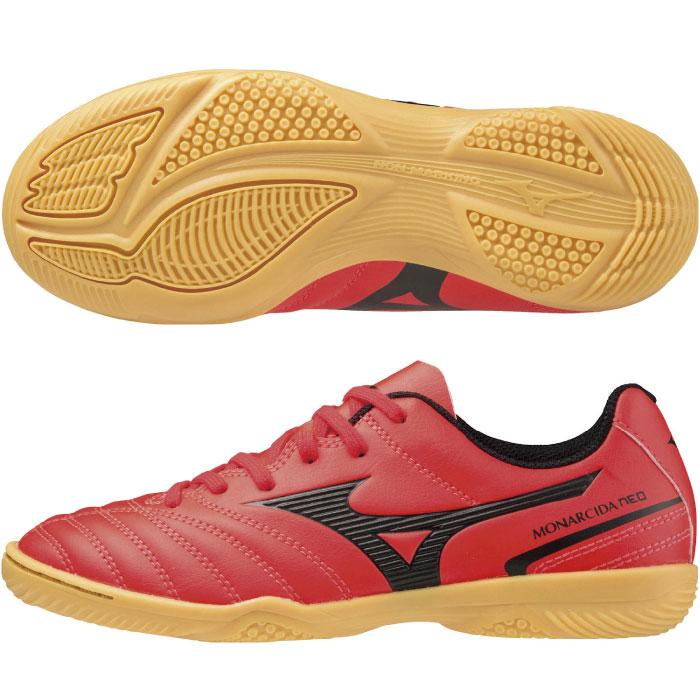Mizuno ミズノ モナルシーダ NEO 2 SELECT JR IN ジュニアインドアシューズ 2021年春夏 レッド ブラック P1GG210560