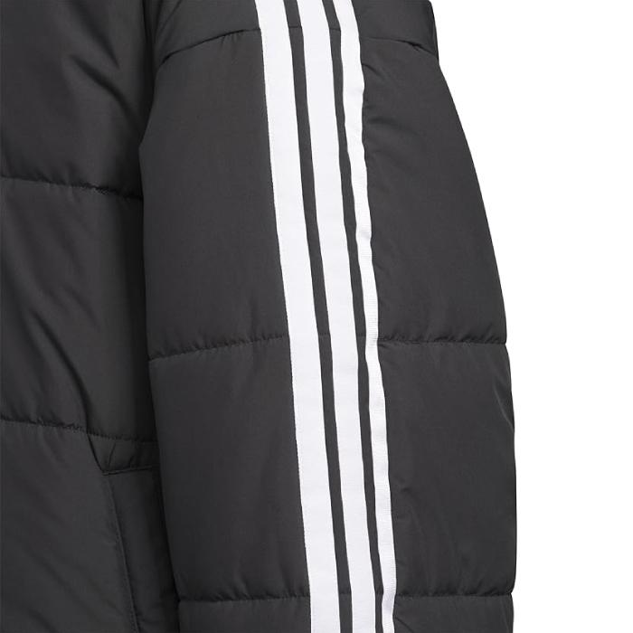 ☆新品☆adidas フード付きベンチコート 黒 ジュニア 150cm アディダス adidas ジュニア ベンチコート ロングコート キッズ JW2484