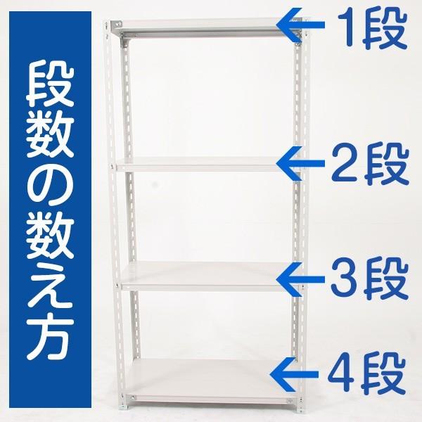 スチールラック スチール棚 業務用 収納 アングル棚 軽量棚 幅150 奥行45 高さ120 4段 120kg/段｜taiyousetubi｜07