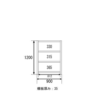 スチールラック スチール棚 業務用 収納 アングル棚 軽量棚 幅90 奥行60 高さ120 4段 120kg/段_1