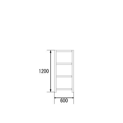 スチールラック スチール棚 業務用 収納 アングル棚 軽量棚 幅90 奥行60 高さ120 4段 120kg/段_2