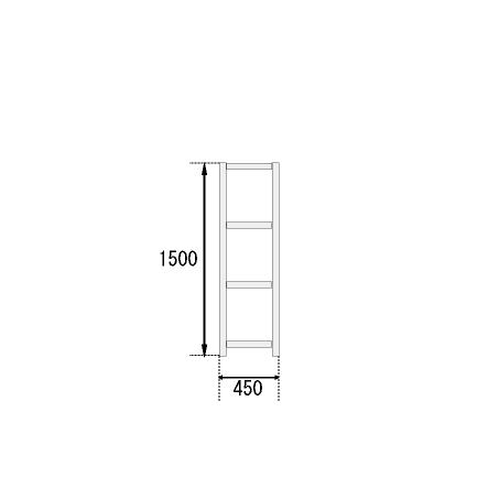 スチールラック スチール棚 業務用 収納 アングル棚 軽量棚 幅150 奥行45 高さ150 4段 120kg/段