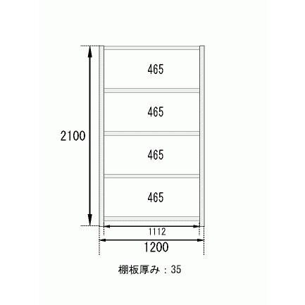 スチールラック スチール棚 業務用 収納 アングル棚 軽量棚 幅120 奥行45 高さ210 5段 120kg/段_1