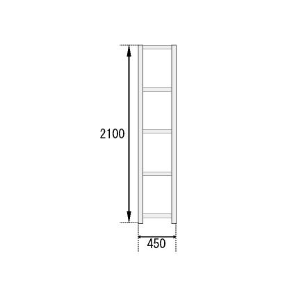 スチールラック スチール棚 業務用 収納 アングル棚 軽量棚 幅150 奥行45 高さ210 5段 120kg/段_2