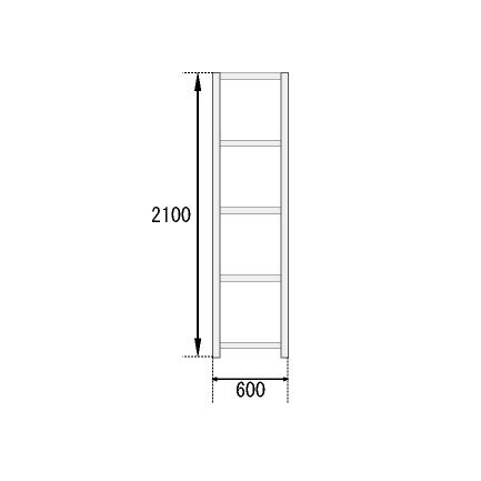 スチールラック スチール棚 業務用 収納 アングル棚 軽量棚 幅180 奥行60 高さ210 5段 120kg/段の画像