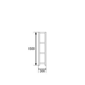 スチールラック スチール棚 業務用 収納 アングル棚 軽量棚 幅120 奥行30 高さ150 4段 150kg/段の画像