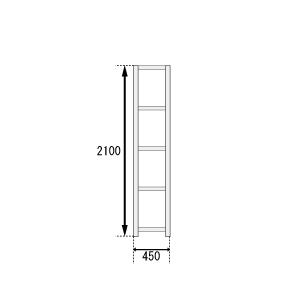 スチールラック スチール棚 業務用 収納 アングル棚 軽量棚 幅90 奥行45 高さ210 5段 150kg/段