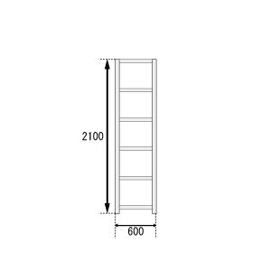 スチールラック スチール棚 業務用 収納 アングル棚 軽量棚 幅150 奥行60 高さ210 6段 150kg/段の画像