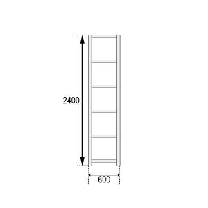 スチールラック スチール棚 業務用 収納 アングル棚 軽量棚 幅120 奥行60 高さ240 6段 150kg/段の画像