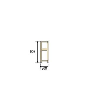 スチールラック スチール棚 業務用 収納 ボルトレス 軽中量棚 幅180 奥行30 高さ90 3段 200kg/段 単体_2