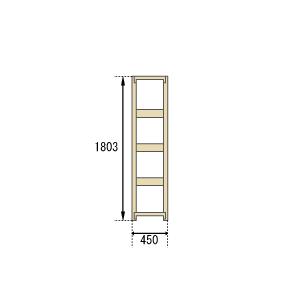 スチールラック スチール棚 業務用 収納 ボルトレス 軽中量棚 幅120 奥行45 高さ180 5段 200kg/段 単体｜taiyousetubi｜03