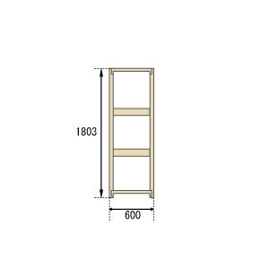 スチールラック スチール棚 業務用 収納 ボルトレス 軽中量棚 幅150 奥行60 高さ180 4段 200kg/段 単体_2