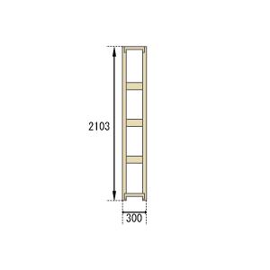 スチールラック スチール棚 業務用 収納 ボルトレス 軽中量棚 幅120 奥行30 高さ210 5段 200kg/段 単体_2