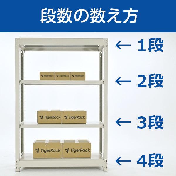 スチールラック スチール棚 業務用 収納 ボルトレス 中量棚 幅150 奥行70 高さ180 4段 300kg/段 単体 YSシリーズ｜taiyousetubi｜08