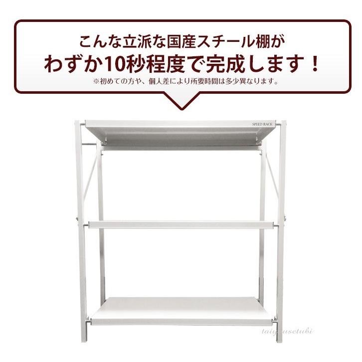 【軽トラック90分貸出サービス】NAMITANA 3段ブックシェルフ スピードラック シェルフ 高さ90×横幅84×奥行30cm 3段 スチール棚