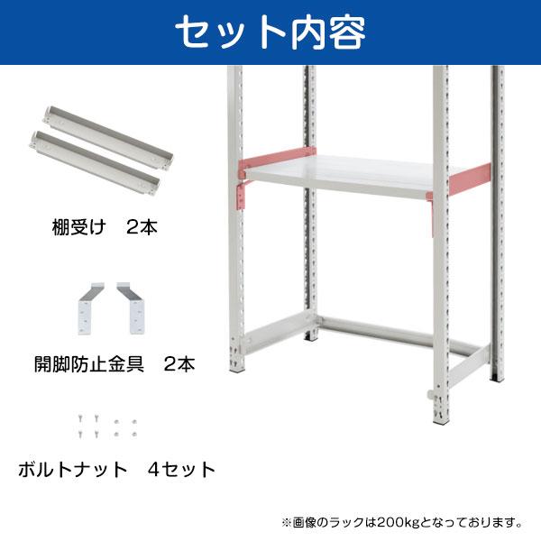 スチールラック用 最下段底上げ 金具セット SOシリーズ 200kg/段モデル