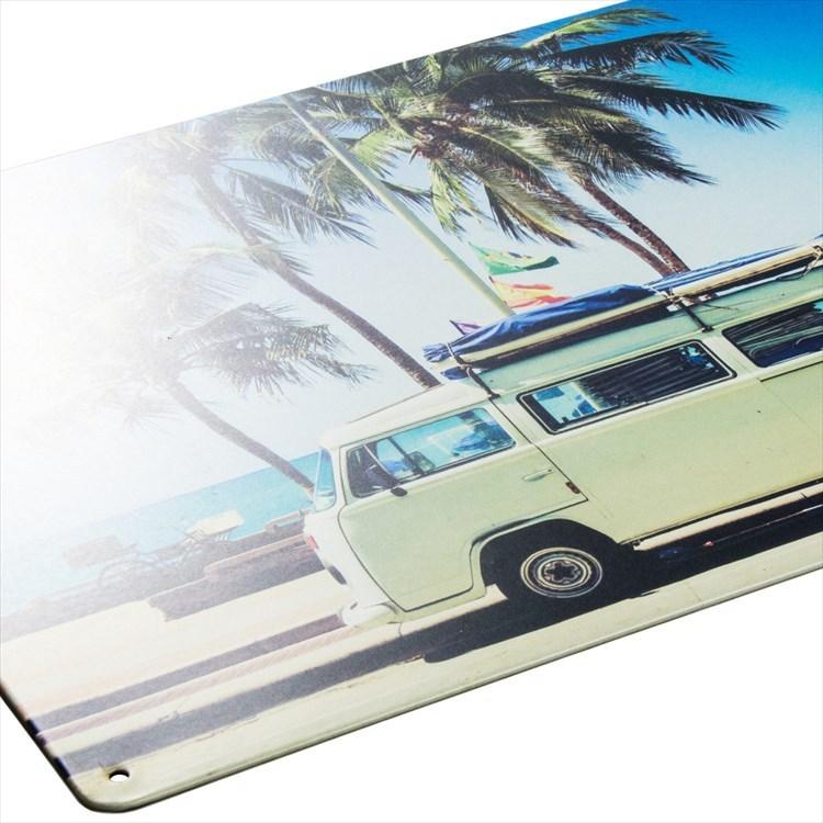 ワーゲンバス 海辺 ブリキ看板 白色 ポスター グッズ フォルクスワーゲン Vw 夏 ビーチ サーフ系 サーフィン ハワイアン 自動車 アメリカン雑貨 Bus Wh Ys アートパネル 太陽雑貨ren 通販 Yahoo ショッピング