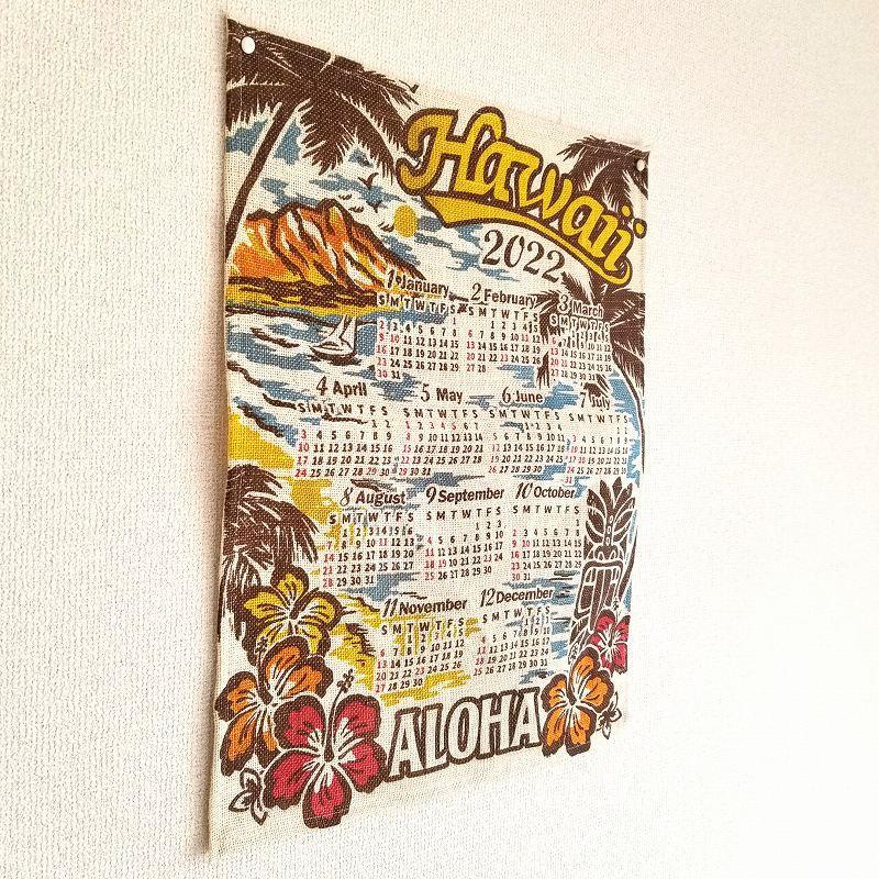 ハワイ 壁掛けカレンダー 22年 Tiki 海 壁掛け ジュート生地 ポスター ハワイアン雑貨 インテリア 山 イラスト アート おしゃれ かわいい 可愛い 年間1枚 C22j57 Tiki アートパネル 太陽雑貨ren 通販 Yahoo ショッピング