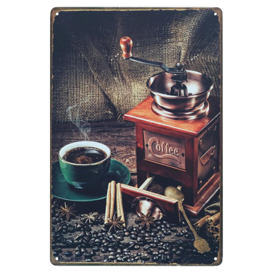 カフェ風 ポスター インテリア ブリキ看板 コーヒーcmm 純喫茶 アンティーク風 絵画 イラスト おしゃれ Cof Cmm アートパネル 太陽雑貨ren 通販 Yahoo ショッピング